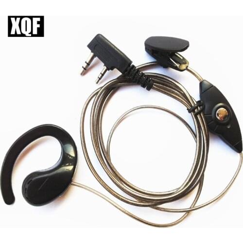 XQF 2pins K plug headset earhook for kenwood baofeng uv5r two way radio