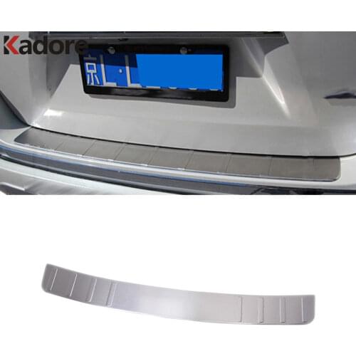 Rear Bumper Pad Protector Trim For Toyota Highlander 2012-2014 Stainless Steel Outer Tail Trunk Scuff Plate Cover Car-Styling