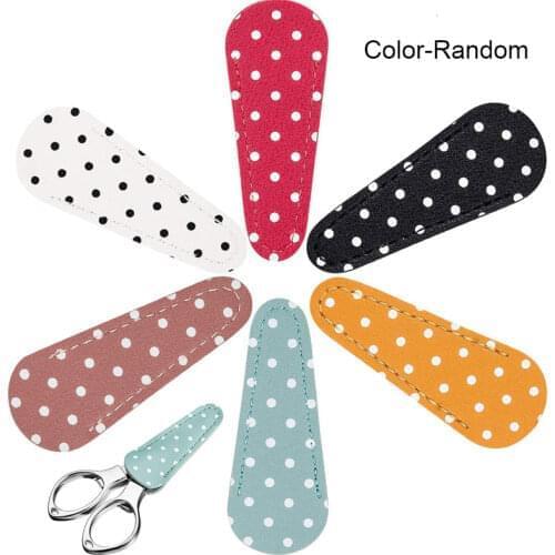 2Pcs Embroidery Scissors Sheath Polka Dot Scissors Protective Cover Leather Sheath for Scissors Cover Protector Sewing Tools