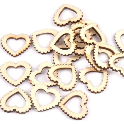 26x30mm 50Pcs Natural Color Special Love Pattern Wooden Handcrafts For Home Decoration DIY Scrapbookings Accessories M1744