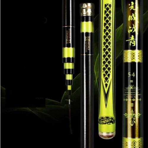 3.6-8.1m Taiwan Fishing Rod Squid and Herring Fishing Olta Super Hard Carbon Black Pit Pole Ultra Light 28 Tone Hand Stick Pesca