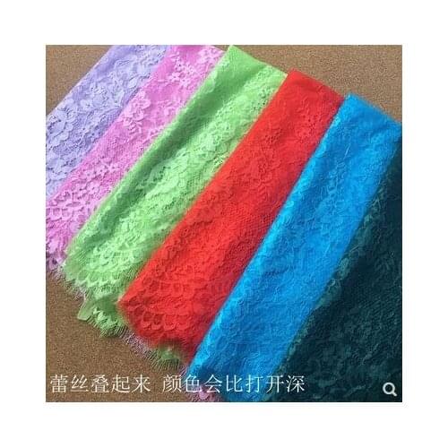 3 M/ Pcs Exquisite France Eyelash Lace Fabric White Handmade Diy Curtain Decorative 150CM Wide Clothes Accessories