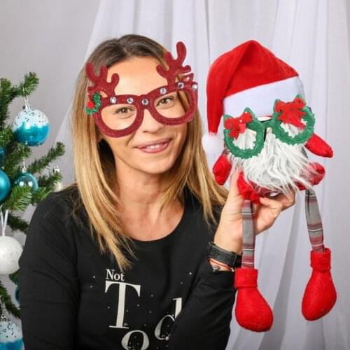 4Pcs Springy Christmas Tree Christmas Hat Headband with Bell Santa Headwear