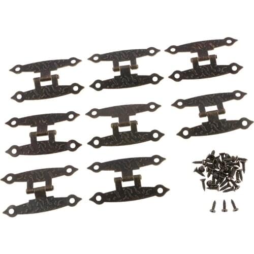 Cabinet Door Hinge Iron Heavy Supporter Hinge Corner Replacement Windows Small Doos Rotate Hinges - Slow Shut 8Pcs