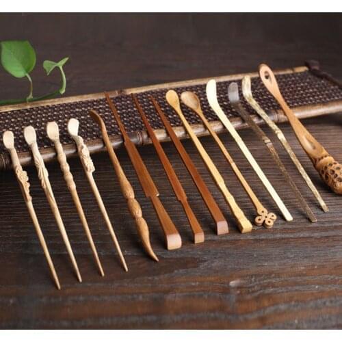 8 Styles Bamboo Tea Leaf Sticks Spoon Matcha Teaware Tea Ceremony Utensils Accessories Kitchen Tool Spice Gadget Cooking Utensil