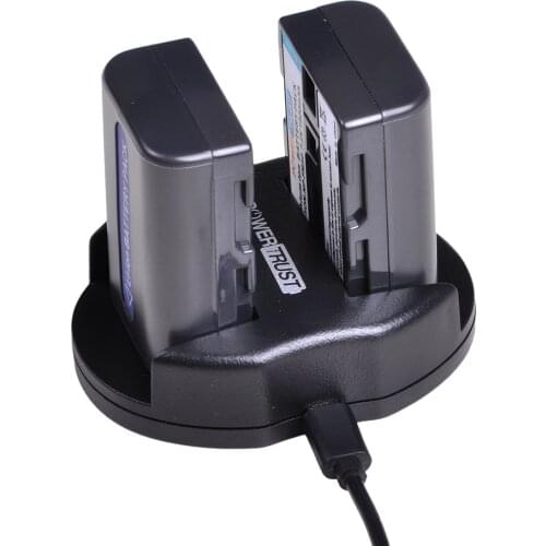 2x NP-FM50 NPFM50 Battery and Charger for Sony NP-FM50 NP-FM30 NP-FM51 NP-QM50 NP-QM51 NP-FM55H and Sony M Type Series Camera