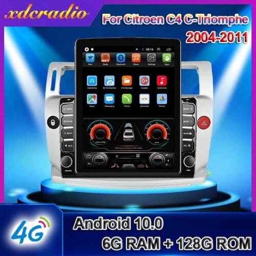 Xdcradio 10.4" Tesla Style screen Android 10.0 Car Radio For Citroen C4 C-Triomphe C-Quatre Multimedia GPS Navigation C4 Pallas