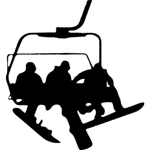 Car Sticker Decoration Snowboard Ski Lift Decoration Accessories Creative Waterproof PVC,15cm*13cm