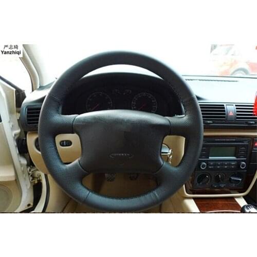 Free shipping Sew-on genuine leather car steering wheel cover Car accessories For Volkswagen VW Golf 6 MK6 BORA POLO jetta 6 MK6