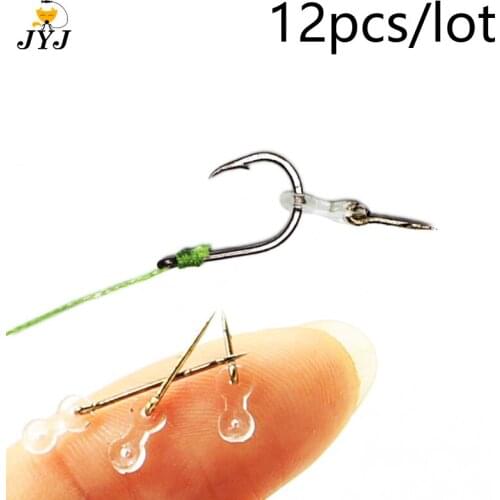 12pcs Bait Sting Boilies Pin with Clear Rubber Corn Ronnie Hair Rig Carp Feeder Tackle Metal Bait Spike Carp Fishing Accessories