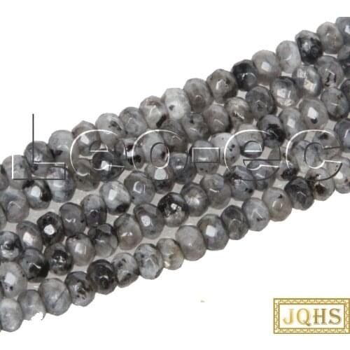 5psc 2X4mm Faceted Rondelle Labradorite Gems Loose Beads for Jewelry Making Strand v1703
