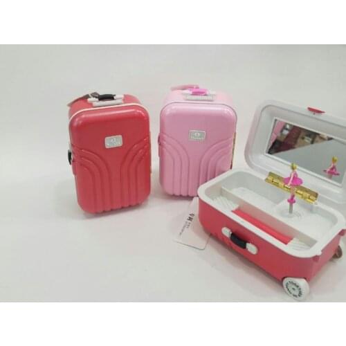 Suitcase Design Music and Jewelry Box-Pink