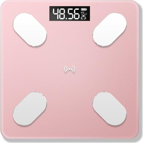 Digital Scale Body Fat Electronic Scale Weighing Weight USB Rechargeable Smart Scales 59 Item Data BT Connection Voice Broadcast