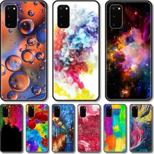Color pictures Phone Case For Samsung Galaxy Note S21 20 10 9 E Lite UW Ultra 5G PRO Black Shell Cover
