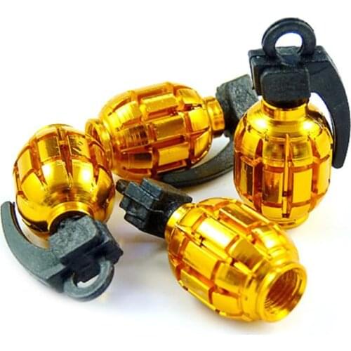 Valve Stems Caps 4x Hand Thunder Valve Stem Cap Lid Air Car Truck Auto Wheels Tire Dust Cover OB1 Auto Replacement Parts
