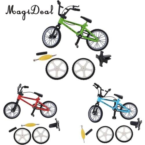 MIni Alloy Finger Mountain Bike Bicycle with Spare Tires for Children Kids Novelty Christmas Gift Collection Desk Table Decor