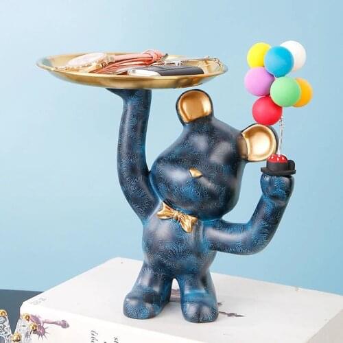 Cartoon Bear,Statue,Table Decoration,Fashion Sculpture,NordicHome Room Decor,Multifunction,Desk Storage,Figurine Miniature,Gifts