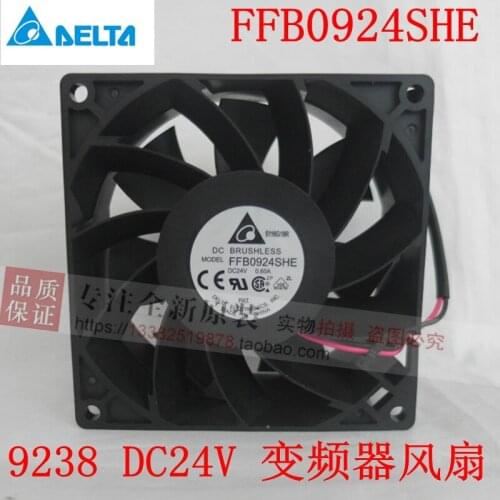 NEW DELTA FFB0924SHE DC24V 0.60A 9038 9CM frequency cooling fan