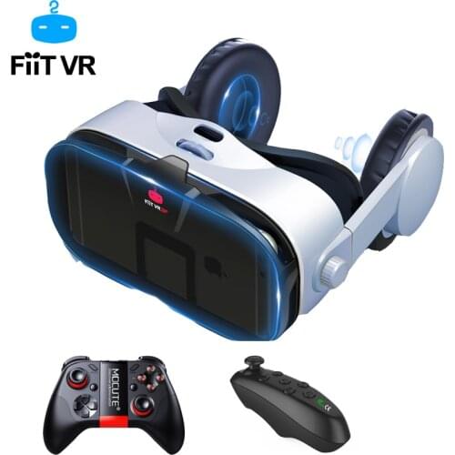 FiiT 112 FOV VR Virtual Reality Glasses Remote 3D Android Cardboard VR 3D Headset Stereo Helmet Box for Smartphones 4.0-6.2 inch