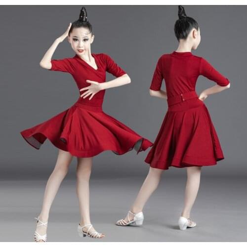 New Children Latin Competition Clothes Girls Professional Standard Art Test Latin Dance Dress Practice Performance Clothing
