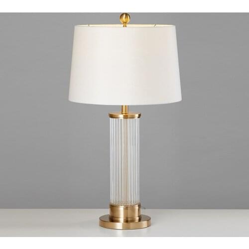 Post-Modern Glass Atmosphere Table Lamp Light Luxury Simple Fashion Bedside Bedroom Table Lamp