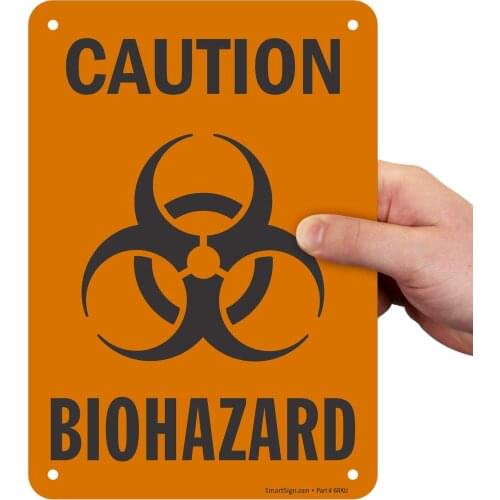 SmartSign-señal de advertencia de Biohazard, plástico de 8x12 pulgadas, S089PL12