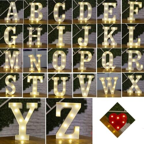 26 English letter lights LED symbols modeling lights wedding night lights birthday confession and marriage proposal lights