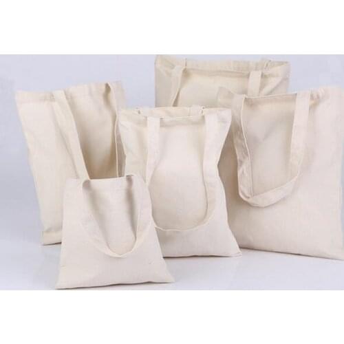 In Stock Wholesale 100PCS/LOT Canvas Environmental Gift Bag Resuable Shopping Bag Accept Printing Logo