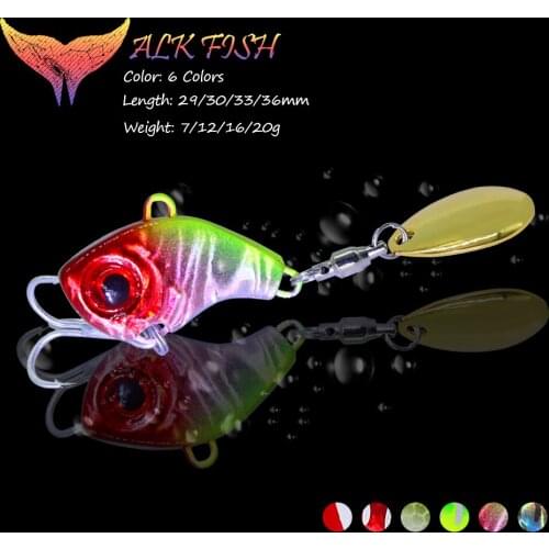 WALK FISH 1PCS Fishing Tackle Lure VIB Vibration Fishing Lure Sinking Baits Wobblers Sequins Lure Metal 3D Eyes Baits Bass Pike
