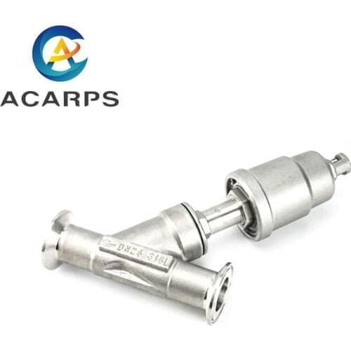 1/2" 3/4" 1 inch 304 Stainless Steel Pneumatic Quick-install Angle Seat Valve 16bar Angle Seat Valve PTFE Sealing