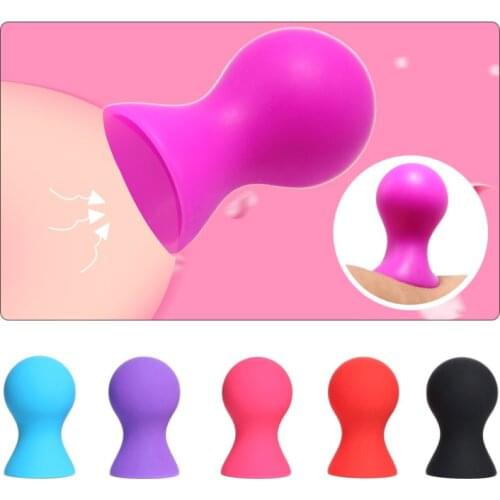 1 Pair Silicone Nipple Sucker Breast Enlargement Pump Breast Cupping Sucker Nipple Enhancer Correction Pump Sex Toy for Woman