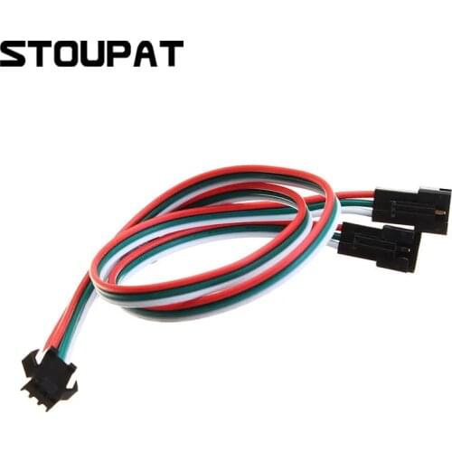 1pcs 15cm 3pin 4pin SM LED Connector Extension Splitter Cable Male to Female Plug Wire for WS2812 WS2812B WS2813 LED Strip Light