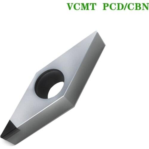 1PC VCMT110302 VCMT110304 VCMT110308 VCMT160404 VCMT160408 Diamond Inserts VCMT PCD CBN Blade CNC Lathe Cutter Turning Tools