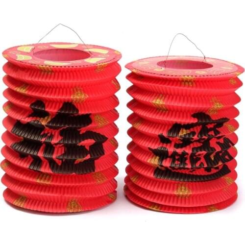 10pcs Chinese Asian Hanging Paper Lantern Custom Tradition Mid-Autumn Festival / New Year Celebrate Party Decoration