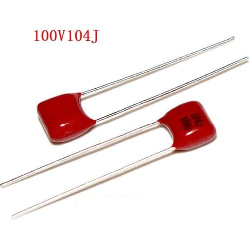 20PCS 100V104J Pitch 5mm 100NF 0.1UF 100V 104 CBB Polypropylene film capacitor