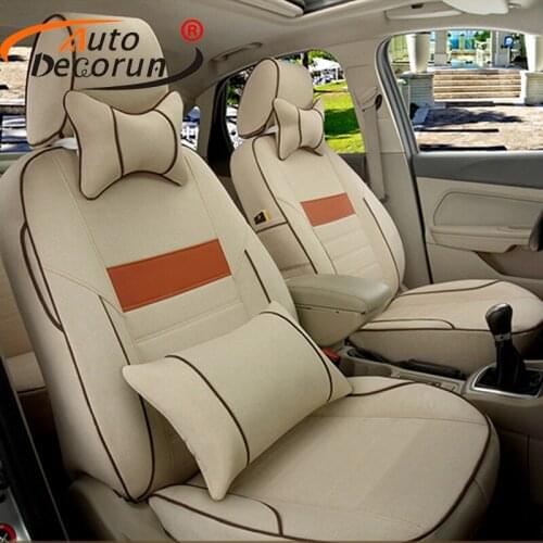 AutoDecorun Dedicated Covers Car Seat For Land Rover Discovery Sport 2017 Seat Covers for Car Seats Cushion Supports Accessories