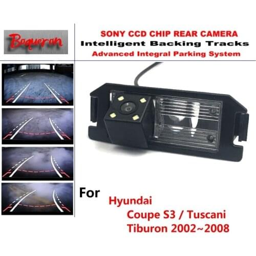 For Hyundai Coupe S3 Tuscani / Tiburon 02~08 CCD Car Backup Parking Camera Intelligent Tracks Dynamic Guidance Rear View Camera