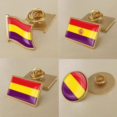 Spain (1931–1939) Civil Flag of the Second Spanish Republic Flag Lapel Pins/Broochs/Badges