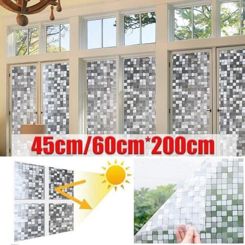 3D Decorative Window Privacy Film Stained Glass Window Sticker Self-adhesive Vinyl Static Anti Uv Glass Tint Film for Bathroom