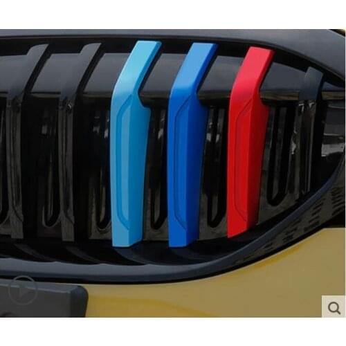 For BMW 2021 New 3 Series G20G28 Mid-net Grille Three-Color Strip 325i/325li Modified M Sports Suit YJD