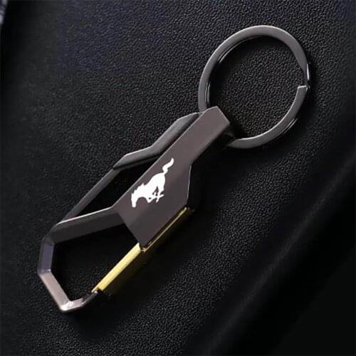 For ford MK3 mustang GT Laser engraving style car Keychain Metal Alloy Buckle Waist Car Key Chain car logo Key Chain accessories