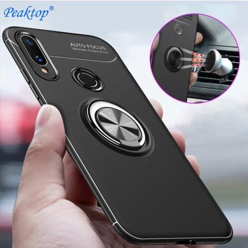 For Huawei P20 Lite P10 P9 P Smart Plus Honor 9 10 V10 Play 7X 8X 7C NOVA 3 3i 2 2s 2i 7S Bracket Ring Case Metal Magnetic Cover