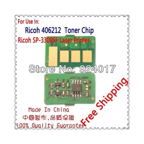 For Savin Lanier Ricoh Aficio SP 3300 3300D 3300DN Printer Toner Chip,For Ricoh SP3300 406212 Type SP 3300A Toner Cartridge Chip