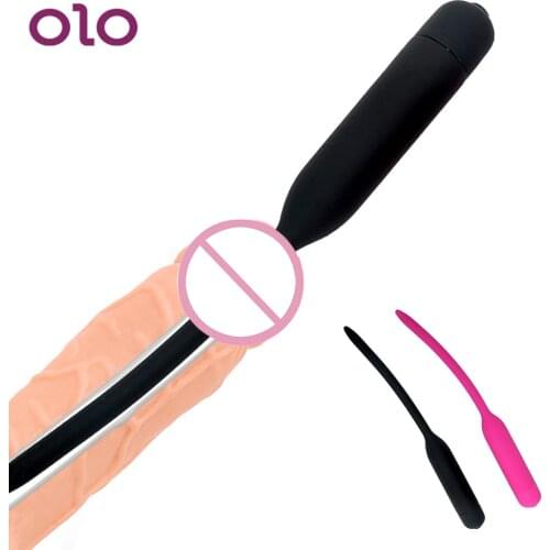 OLO Sex toys For men Catheters Urethral dilators Vibrator Urethral plug Sex Products Sex Sounds Silicone 7.5 mm Penis plug