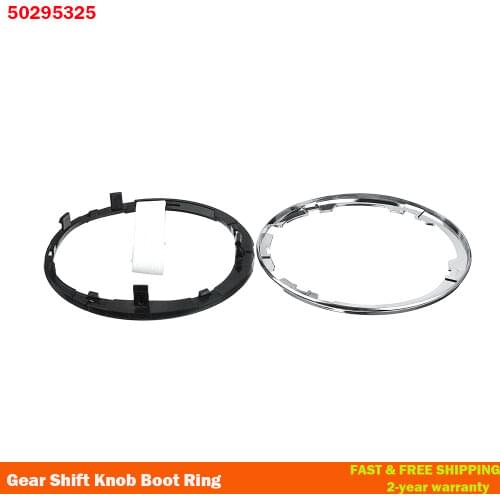 2Pcs Gear Stick Lever Gaiter Boot Frame Retaining Ring Set For Fiat 500C 2007-2015 50295325
