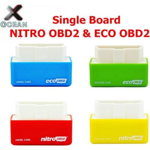 Single board Eco OBD2 & Nitro OBD2 Gasoline Plug &Drive Performance For Benzine Eco OBD2 ECU Chip Tuning Box up to 15% Fuel Save