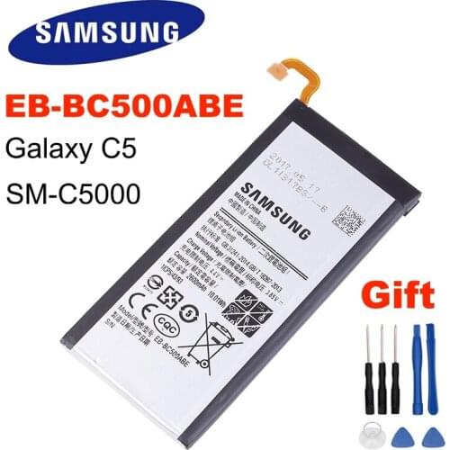 Samsung Original Battery EB-BC500ABE Battery For Samsung Galaxy C5 C5000 SM-C5000 2600mAh High Capacity +Free Tools