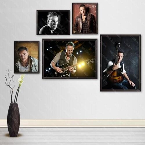 Singer Bruce Springsteen Cloth Silk Canvas HD Poster Home And Bedroom Decoration Wall Fabric Poster Custom Print More Size