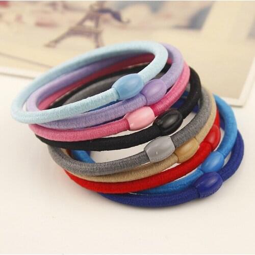 10 pcs/lot Simple Color Elastic Hair Rubber Bands Accessories For Women Girls Tie Hair Rope Ring Headdress Headwear Scrunchie