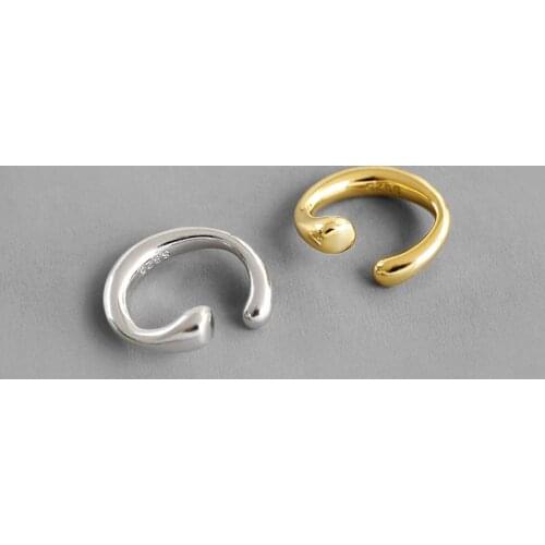 100% 925 sterling silver clip on earrings earcuff for women, new 2020 gold color fake earrings without piercing ear clip jewelry